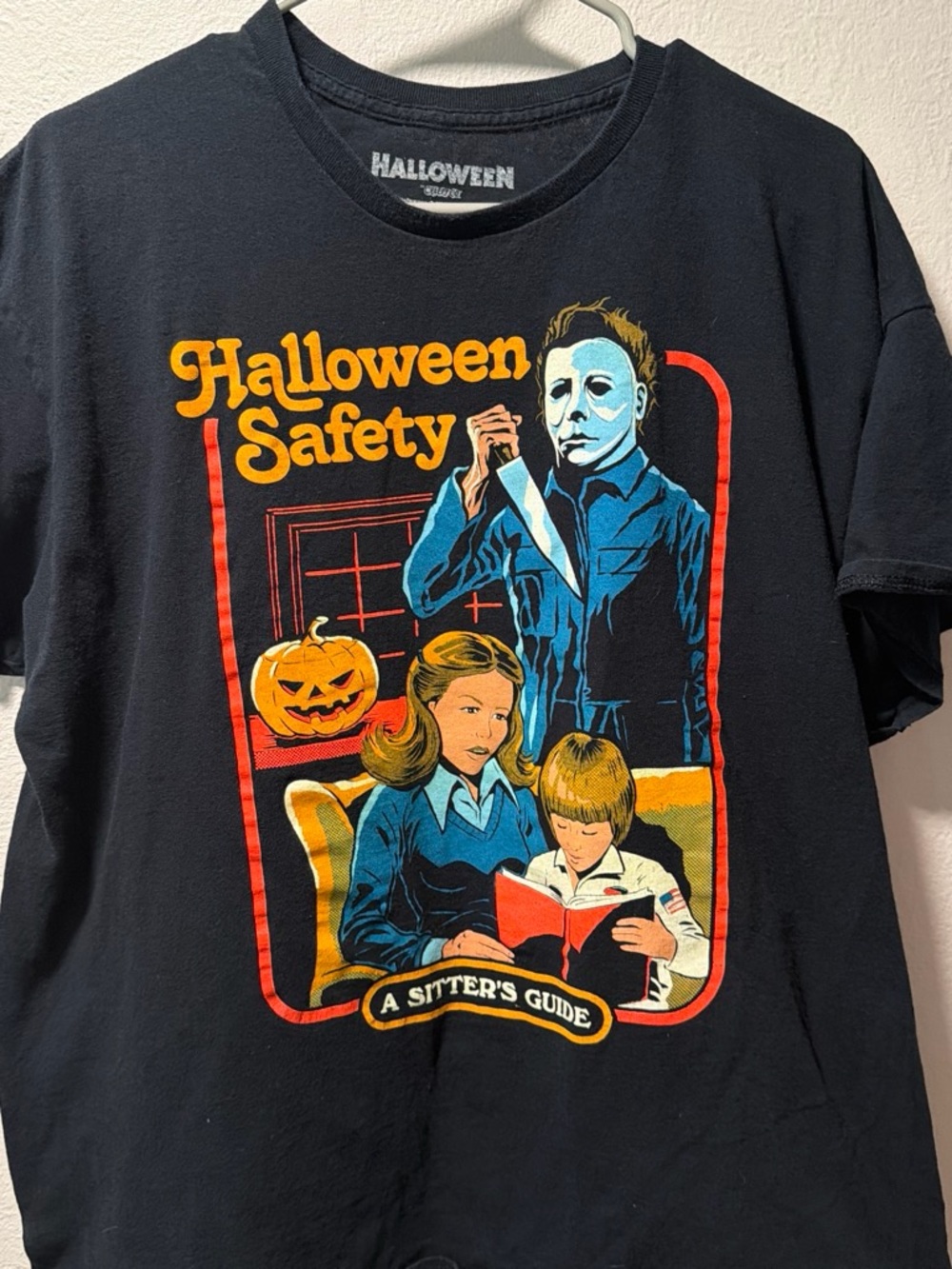 Halloween Safety Michael Myers Kids Costume T‑Shirt - Black